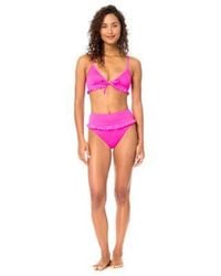 Raisins - Shaye V Neck Swim Bikini Top High Waist Swim Bottoms - Lyst