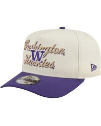 KTZ - Cream/purple Washington Huskies Vintage Chainstitch 9fifty A-frame Snapback Hat - Lyst