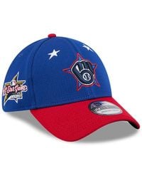 KTZ - Blue/red Milwaukee Brewers 2025 Mlb All-star Game Workout 39thirty Flex Hat - Lyst