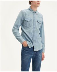 Levi's Cotton Classic Clean Standard Fit Western Shirt in Blue for Men - Save 41% - Lyst