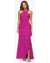 Xscape - Petite Cross-neck Ruffle Gown - Lyst