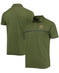 Atlanta Braves Levelwear Delta Sector Raglan Polo - Olive