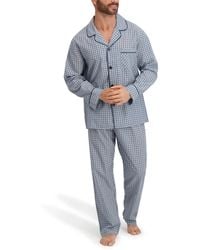 Hanes - Woven Button Down Pajama Sleep Set - Lyst