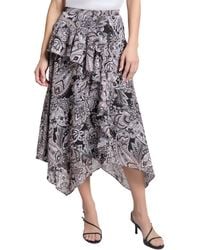 Jones New York - Paisley-print Bias-cut Midi Skirt - Lyst