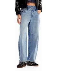 Desigual - Double-Waistband Balloon Jeans - Lyst