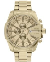 DIESEL - Mega Chief Slim Quartz Chronograph Stainless Steel Watch 48mm - Lyst