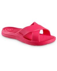 Totes - Molded Cross Slide Sandals - Lyst
