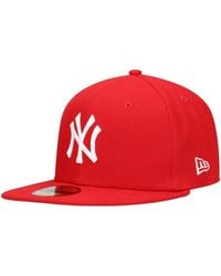 KTZ - New York Yankees Logo White 59fifty Fitted Hat - Lyst