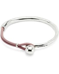 Uno De 50 - Sculptural Mauve Leather Half-cuff - Lyst