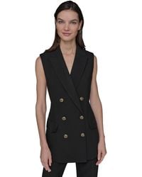 Karl Lagerfeld - Double-breasted Vest - Lyst