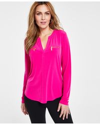 INC International Concepts - Zip-pocket Blouse, Created For Macy's - Lyst