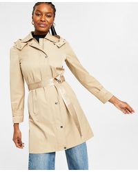 Michael Kors - Hooded Belted Trench Coat, Created For Macy's - Lyst