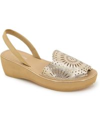 Kenneth Cole - Fine Glass Laser Wedge Sandals - Lyst
