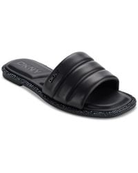 DKNY - Bethea Quilted Slip-on Slide Sandals - Lyst