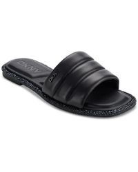 DKNY - Bethea Quilted Slip-on Slide Sandals - Lyst