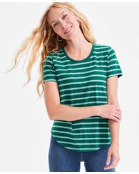 Style & Co. - Striped Crewneck Short-sleeve T-shirt - Lyst