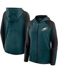 Fanatics - Midnight Green/black Philadelphia Eagles Redzone End Around Pass Raglan Full-zip Hoodie - Lyst