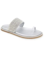 Kenneth Cole - Sage Jewel Toe Ring Footbed Flat Sandals - Lyst