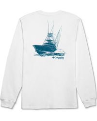 Columbia - Zoom Pfg Boat Sketch Logo Graphic Long-sleeve T-shirt - Lyst