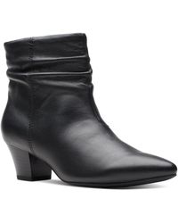 Clarks - Teresa Skip Scrunched Dress Ankle Booties - Lyst
