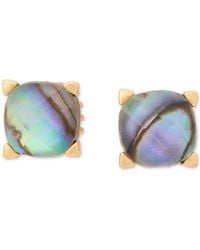 Kate Spade - Gold-tone Color Cubic Zirconia Stud Earrings - Lyst