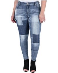 Standards & Practices - Plus Size Patchwork Stretch Denim Premium Jeans - Lyst