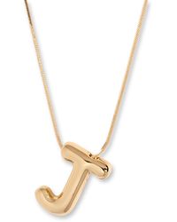Brook and York - Gold Plated Pippa Bubble Initial Short Pendant Necklace - Lyst