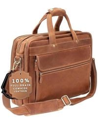Luxorro - Large Leather Briefcase - Lyst
