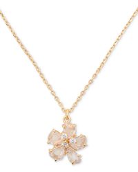 Kate Spade - Gold-tone Paradise Flower Mini Pendant Necklace - Lyst