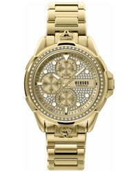Versus - 6e Arrondissement Gold Ion Plated Bracelet Watch 46mm - Lyst