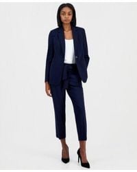 BarIII - Compression Notch Collar Single Button Blazer Scoop Neck Camisole Compression Tie Front Capris Pants Macys Exclusive - Lyst