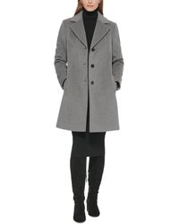 Calvin Klein - Water Resistant Hooded Double-breasted Skirted Raincoat - Lyst