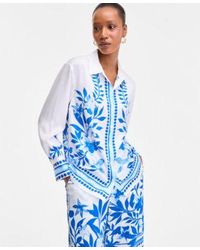 INC International Concepts - Printed Long Sleeve Shirtp Xs 3x Exclusively At Macys - Lyst