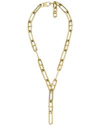Fossil - Heritage D-link Glitz -tone Stainless Steel Y-neck Necklace - Lyst
