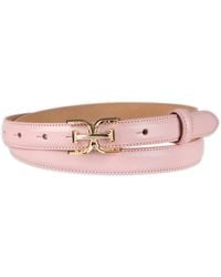 Sam Edelman - Ultra Skinny Double-e Logo Plaque Buckle Belt - Lyst
