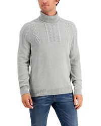 Club Room - Chunky Cable Knit Turtleneck Sweater - Lyst