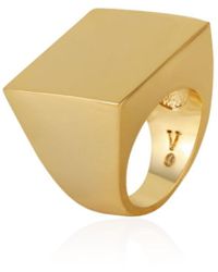 Vince Camuto Gold-tone Square Signet Ring - Metallic