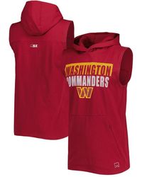 MSX by Michael Strahan - Washington Commanders Relay Sleeveless Pullover Hoodie - Lyst