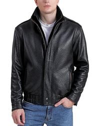 BGSD - Men Brandon Leather Bomber Jacket - Lyst
