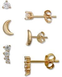 Giani Bernini - 3-pc. Set Cubic Zirconia Stud & Crawler Earrings In 18k Gold-plated Sterling Silver, Created For Macy's - Lyst