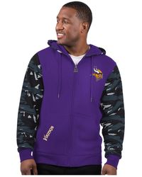 Starter - Purple Minnesota Vikings Thursday Night Gridiron Full-zip Hoodie - Lyst