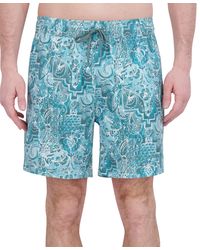Robert Graham - Drew Floral Print Drawstring 7" Swim Trunks - Lyst