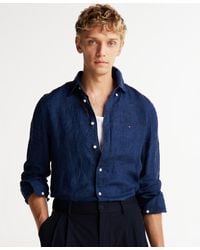 Tommy Hilfiger - Regular-fit Pigment-dyed Linen Shirt - Lyst