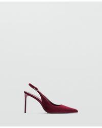 Mango - Velvet Heeled Shoes - Lyst