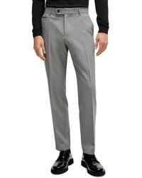 BOSS - Boss By Crease-resistant Slim-fit Trousers - Lyst