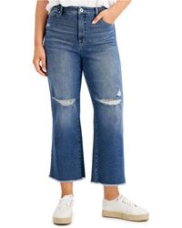 Style \u0026 Co. Denim Wide-leg Cropped Pull 