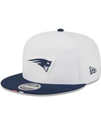 KTZ - White/navy New England Patriots 2025 Nfl Training Camp Split Panel 9fifty Snapback Hat - Lyst