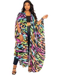 Buxom Couture - Plus Size Buom Couture Animal Print Robe - Lyst