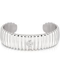 Ettika - Ribbed Crystal Statement Cuff - Lyst