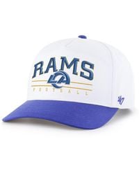 '47 - White/royal Los Angeles Rams Relaxed Roscoe Hitch Adjustable Hat - Lyst